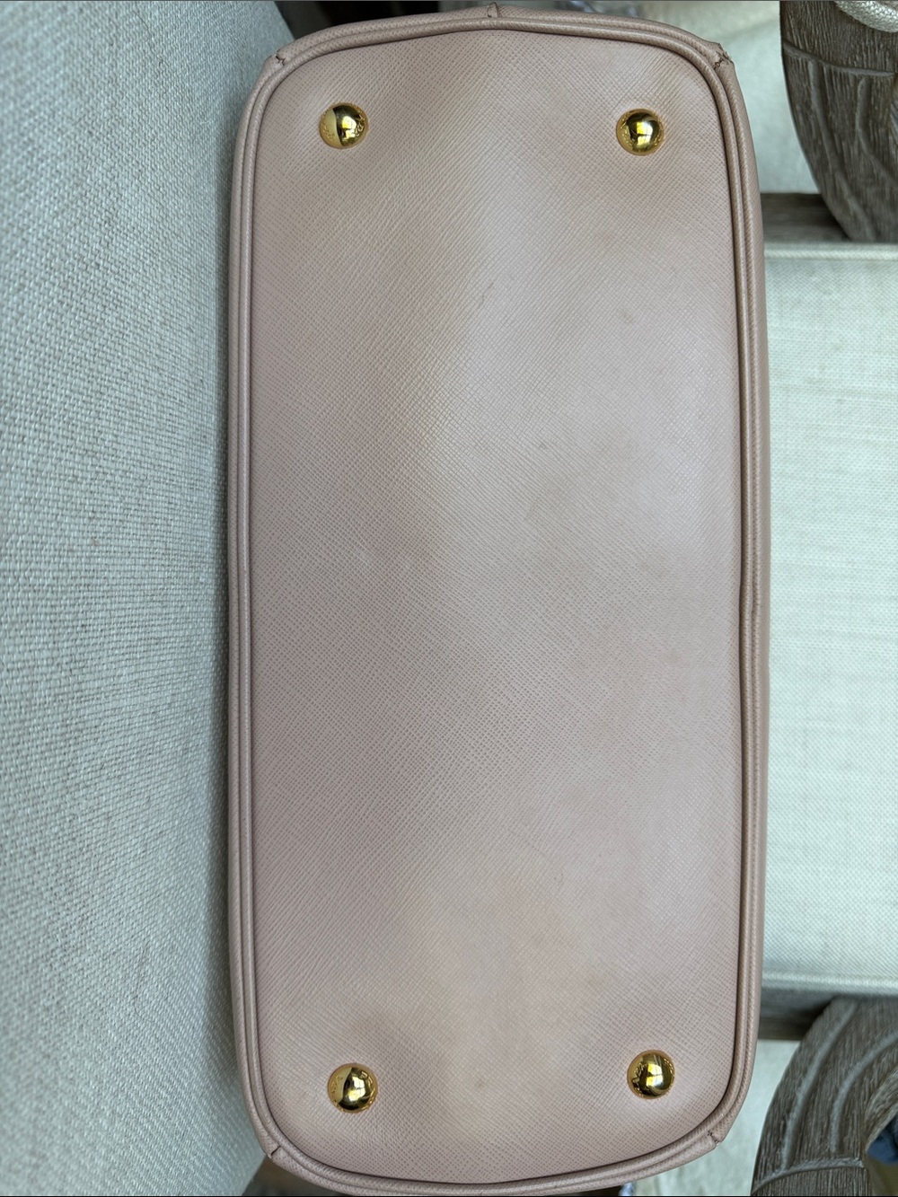 Prada Taupe Saffiano Leather Double-Handle Galleria Tote - Picture 5 of 8